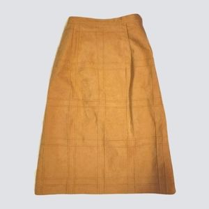 Courrèges Paris Beige Vintage Seude Pencil Skirt